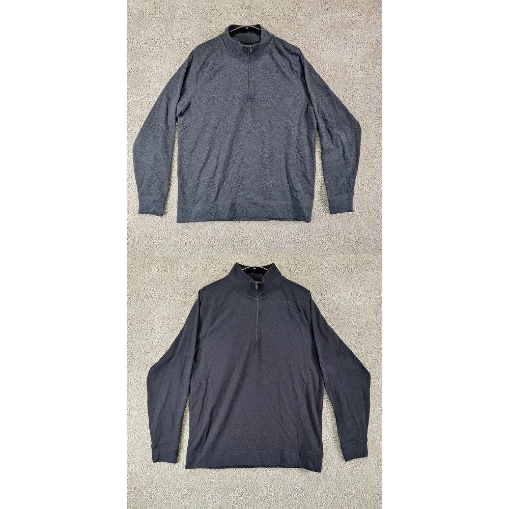 Fresh Clean Threads Quarter Zip Pullover Mens Large Gray Casual Lot of 2